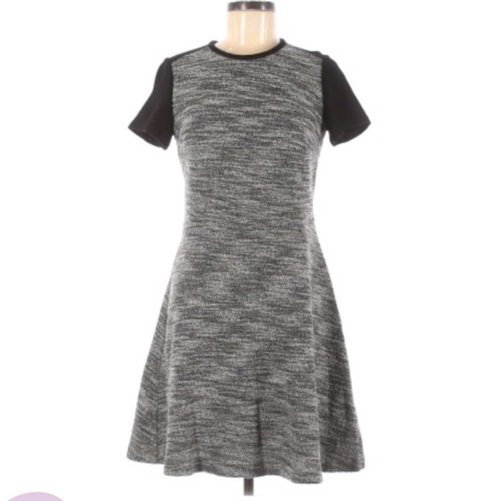 LOFT Fit & Flare Knit Boucle Dress